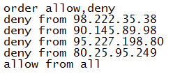 order allow.deny htaccess